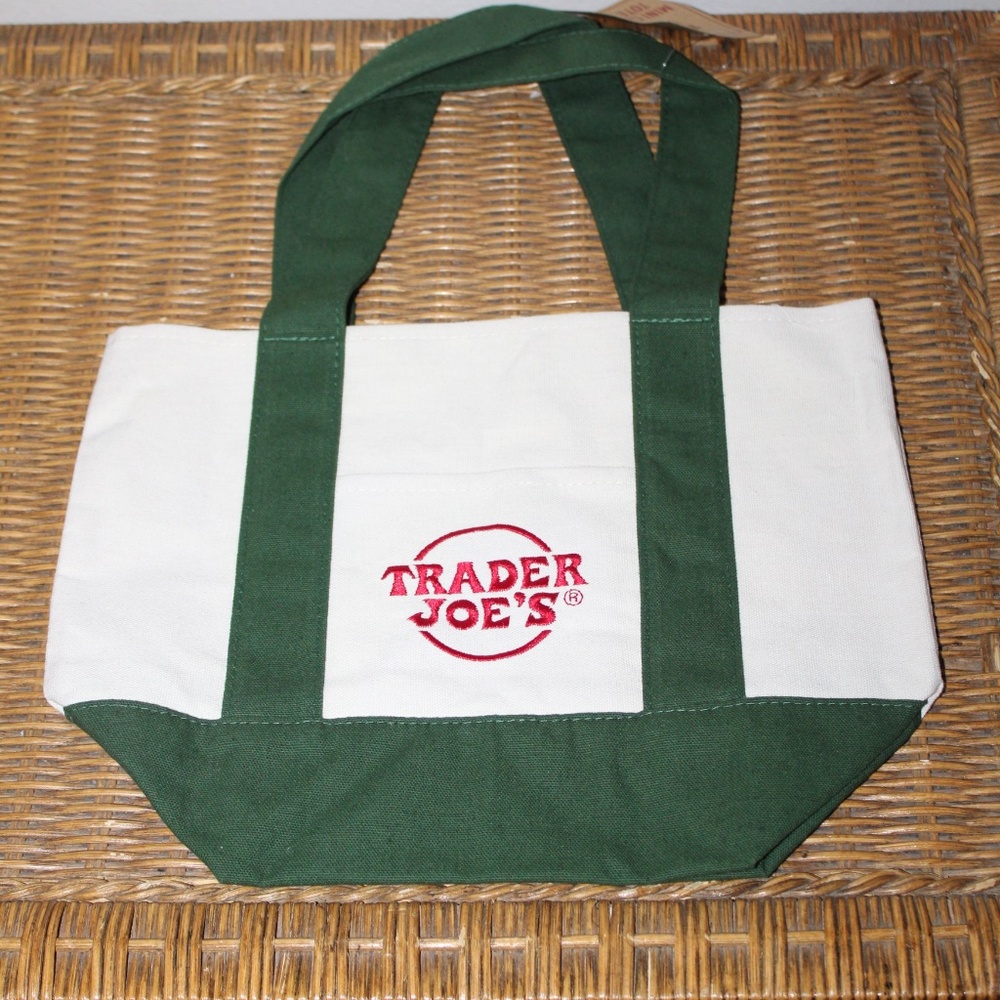 Trader Joe's mini canvas tote bag. NWT - image 2